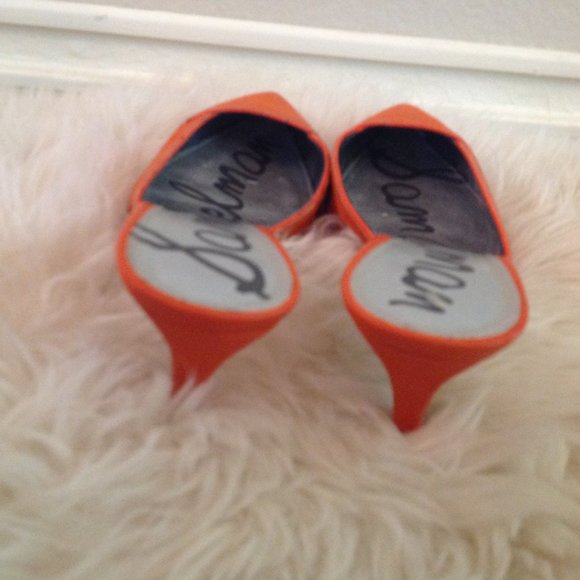 Orange Sam Edelman slim leather heels - Picture 3 of 4